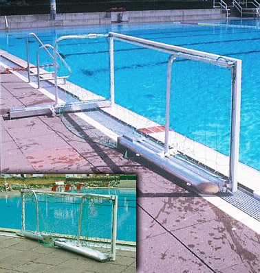 Ворота для водного  поло (пара) 300х90 см, из профиля 80x40,  для бассейнов глубиной не менее 150 см 